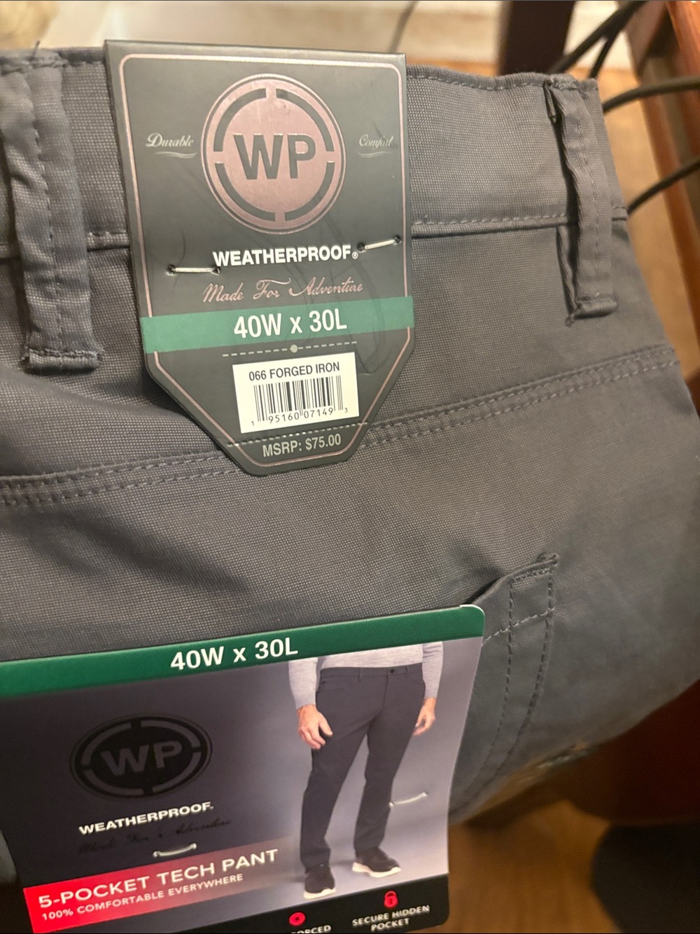 Weatherproof Men’s Rocket Tech Pant - Forged Iron